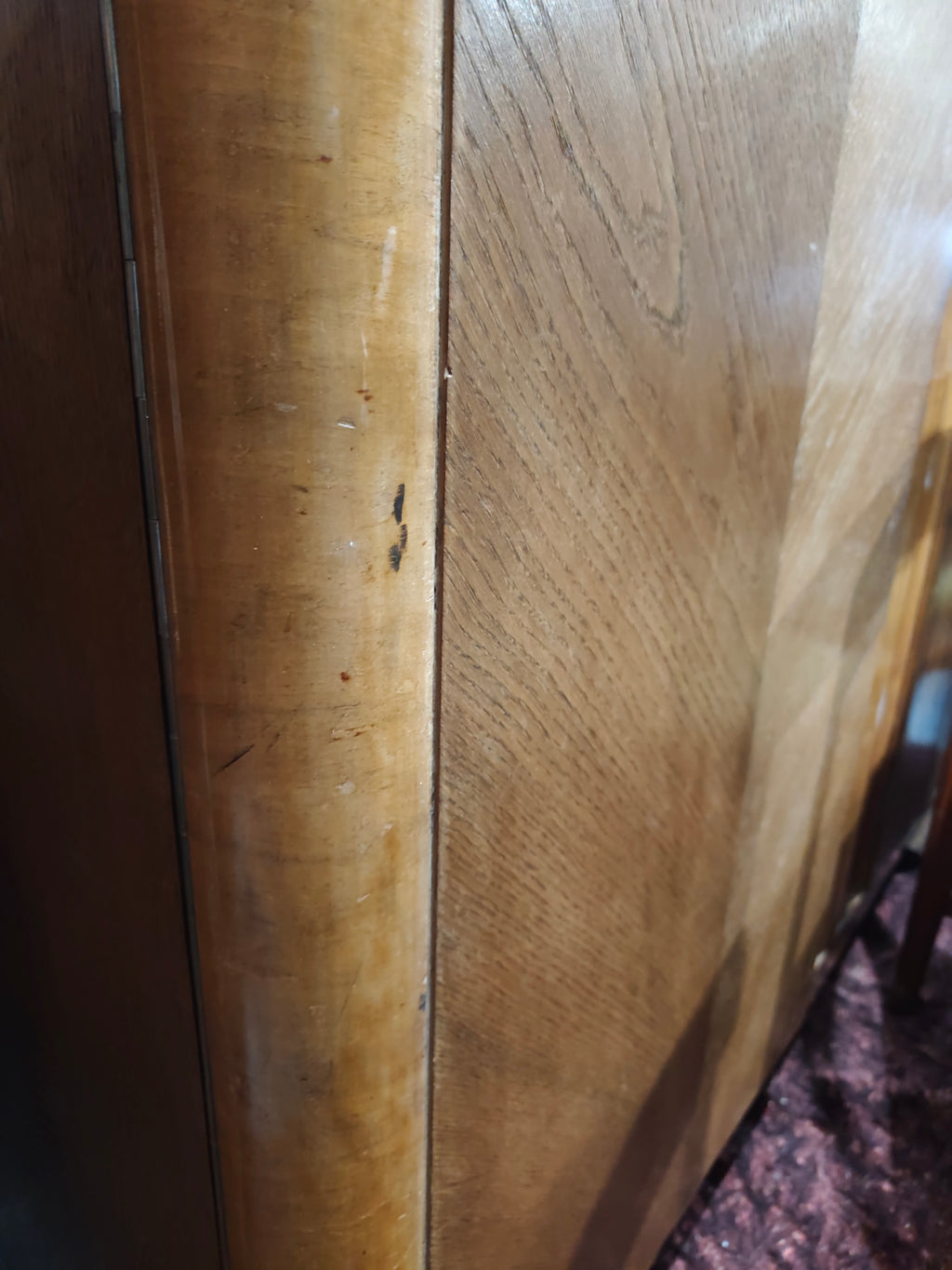 A two-door wardrobe in the Latvian style with decorative veneer