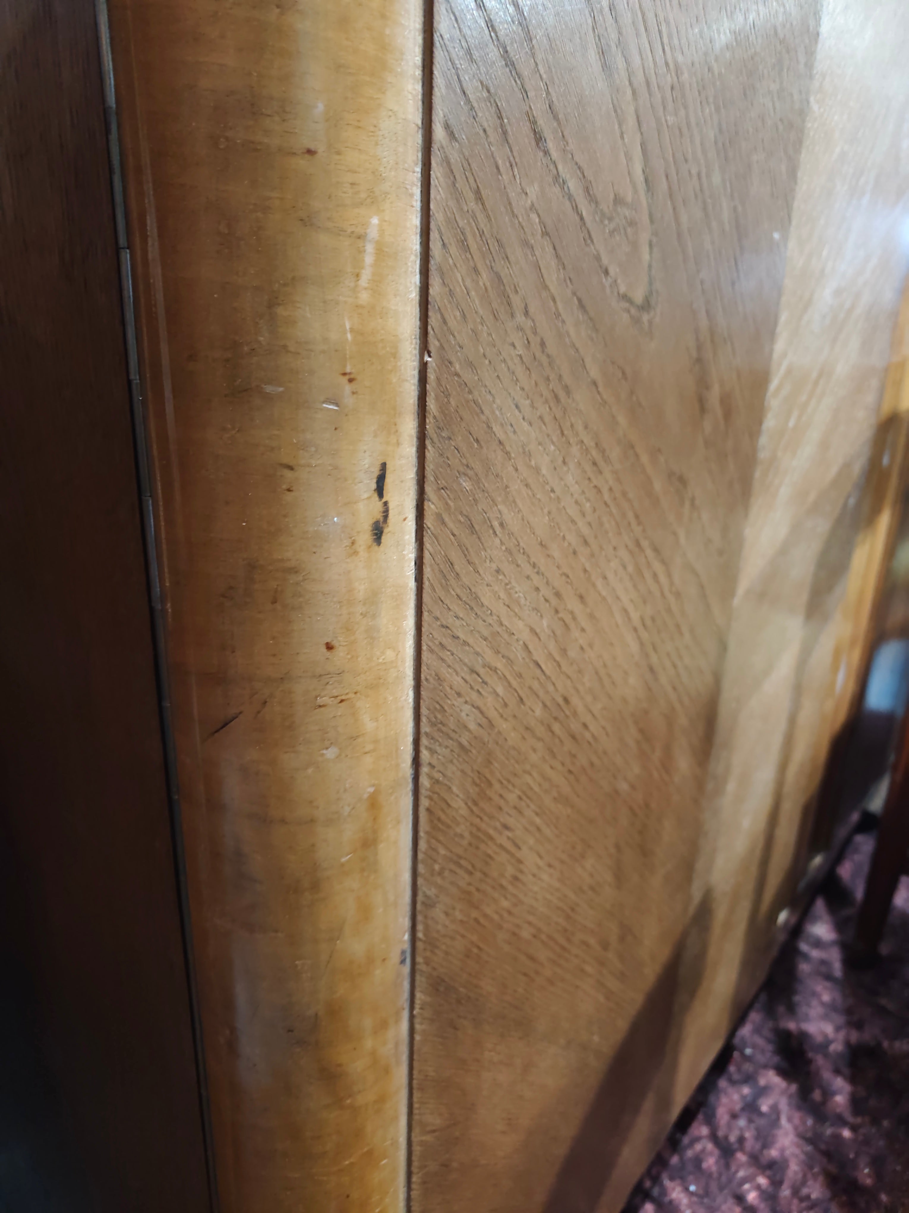 A two-door wardrobe in the Latvian style with decorative veneer